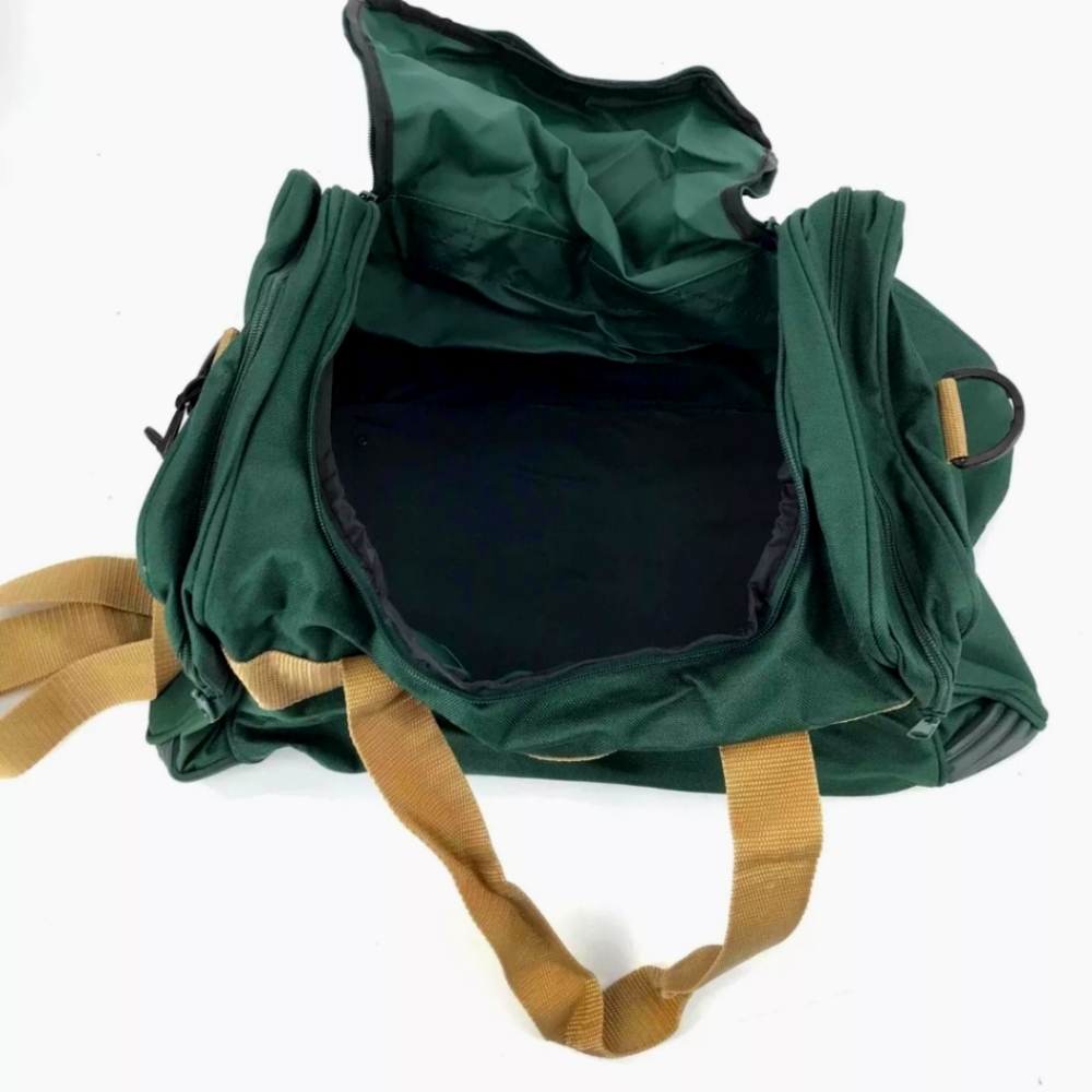 Set of new park east green tan large duffle bags - Picture 1 of 6